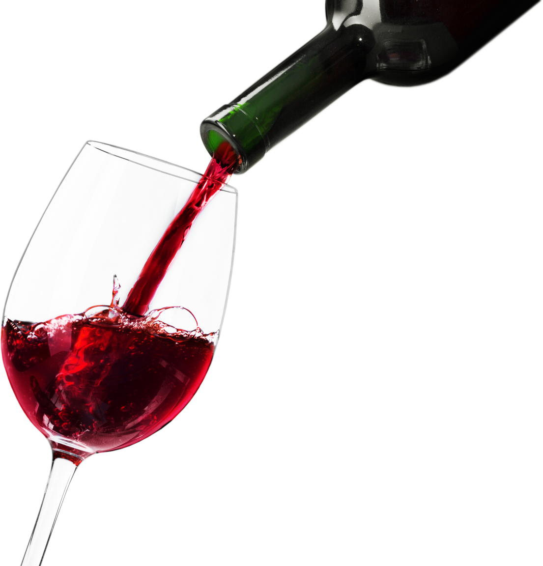 Pouring Red Wine in a Glass